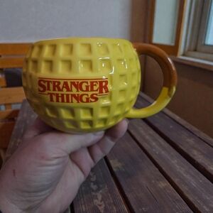 Stranger Things Eggo Coffee Cup with Butter and Syrup Ceramic Mug 18oz